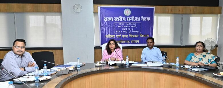 रायपुर : आंगनबाड़ी सेवाओं में गुणवत्ता और पारदर्शिता लाने विभागीय कार्यों की गहन समीक्षा